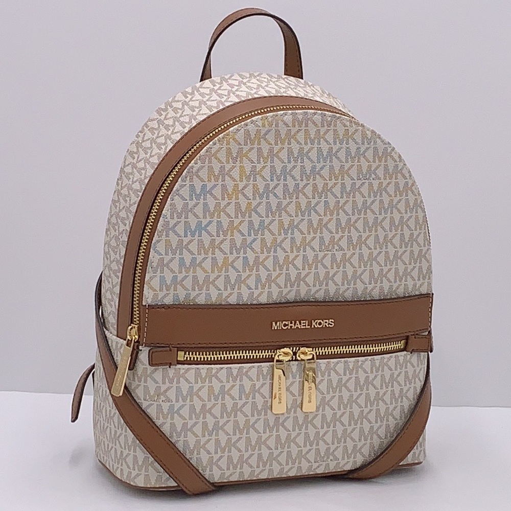 MICHAEL KORS Kenly Medium Backpack Signature Vanilla Bag